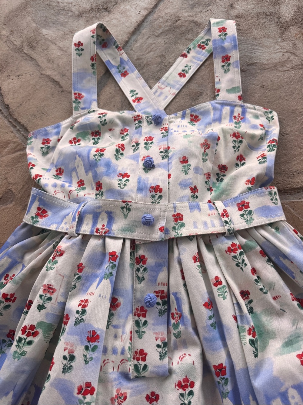 Hunter Bell Eileen Village Floral Belted Mini Dress Size 4 NWT $415 - Picture 11 of 16